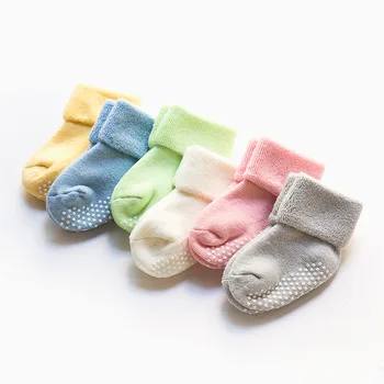 0-12Months התינוק בחורף שזה עתה נולד ילד ילדה טרי גרביים לתינוק מוצקים גרביים רכות נוחה גרביים