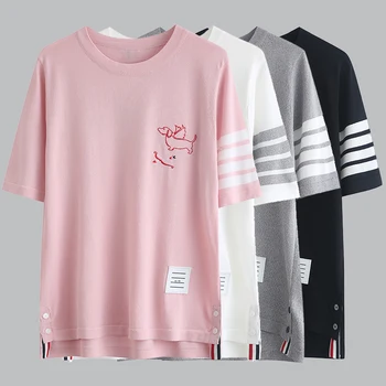 Y2k בגדים קוריאה אופנה צמרות חולצות גרפי קיץ נשים Cothing 2023 Kawaii לסרוג בגדים עבור נשים עם שרוולים קצרים Harajuku