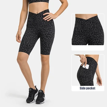 נשים מכנסיים קצרים יוגה אימון כושר כושר לדחוף את חותלות מועכת את התחת מכנסונים חלקה קצר גבוהה המותניים לחצות עיצוב